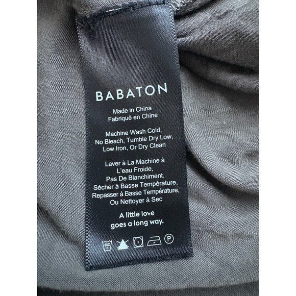 Babaton Womens Top Size S Olive Green 3/4 Sleeve Casual Blouse Tunic - Picture 5 of 6